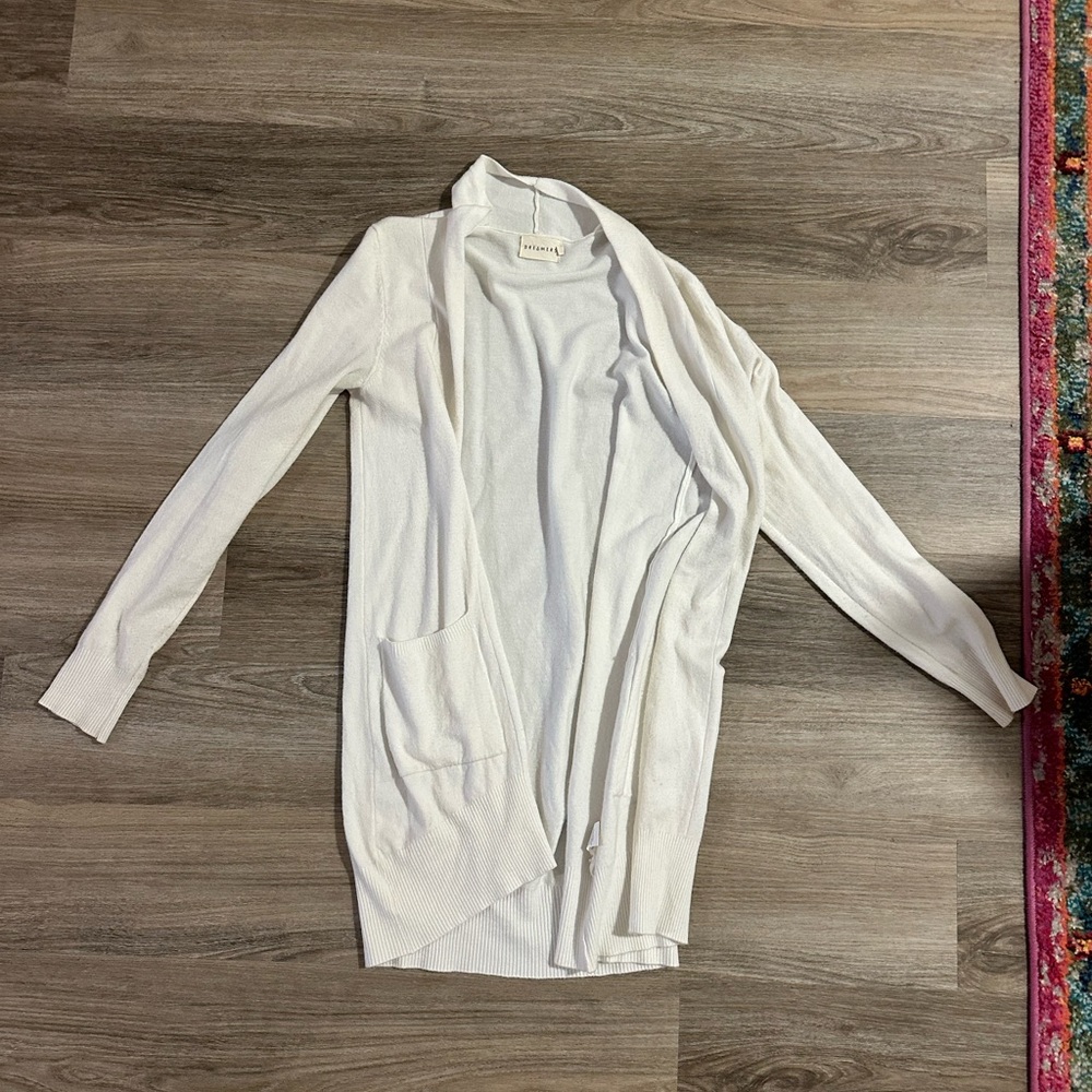 Dreamers Cream Open-Front Cardigan